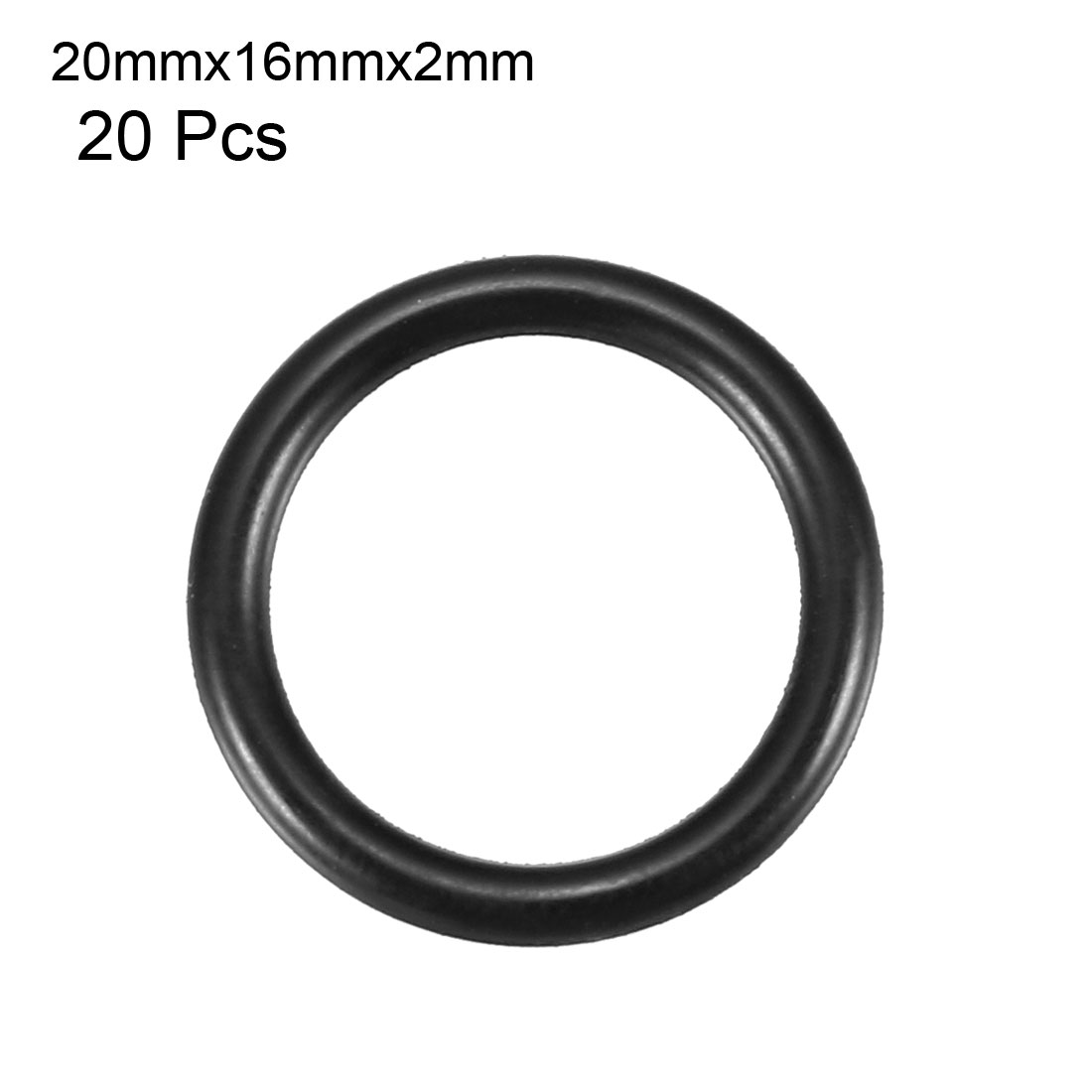 Unique Bargains Nitrile Rubber O-Rings 20mm OD 16mm ID 2mm Width Pack of 20