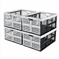 thumbnail image 3 of Qqbine 34 L Plastic Stackable Collapsible Crate, 4 Packs, 3 of 4