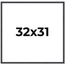 32x31 Rustic Brown Real Wood Picture Frame Width 0.75 inches | Interior Frame Depth 0.5 inches |