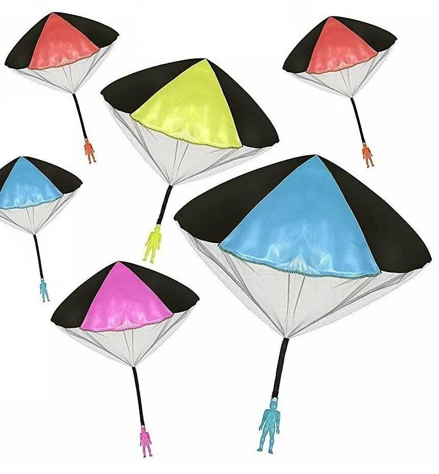 Aeromax 2000 Tangle-Free Toy Parachute - Easy Fly Toy, Assorted Bright Neon Colors