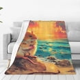 thumbnail image 4 of Cauagu Island Beach Guinea Pig Pattern Flannel Bed Blankets,Fleece Blanket Comfortable Air Conditioning Blanket for Sofa Bed Travel Couch & Living Room -40"x30", 4 of 8