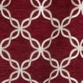 thumbnail image 6 of Violet Linen Signature Chenille Diamond pattern, Polyester Chenille Jacquard, with Fringes, Burgundy, 60 Inch x 18 Inch, Decorative Window Treatment Rod Pocket Curtain Valance, 6 of 7