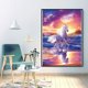 thumbnail image 2 of Kits de pintura de diamante 5D para manualidades, caballo blanco, mar, Betterlife Sunset Sky, kit de punto de cruz con bordado de diamantes, pintura de resina redonda con diamantes de imitac, 2 of 5