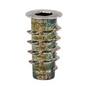 Hex Drive Threaded Insert, 1/4-20 Int Thrd Sz, 25/32 in L, 15/32 in Dia., Zinc Alloy, Plain