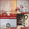 thumbnail image 2 of Artificial Tree for Christmas Decorations, 2FT Birch Tree with LED Lights, Warm White Fairy Lights Spirit Tree Lamp for Home Indoor Tabletop Centerpiece, Battery Powered, Timer, 2 of 5