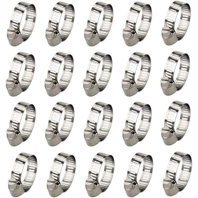 Juego de abrazaderas de manguera de 20 piezas, acero inoxidable, 16-25mm, abrazadera de manguera Original ABA, abrazadera de tubo de manguera, abrazadera P en calidad, juego de abrazaderas de manguera Namotu LKX-1358
