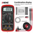 thumbnail image 1 of AN8205C Digital Multimeter AC/DC Ammeter Volt Ohm Test Meter Profession Multimetro With Thermocouple LCD Backlight Display ,High Efficiency, 1 of 6