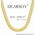 thumbnail image 3 of Collares de oro de 14 quilates para mujer, delicado collar de espiga de oro para mujer, cadena de serpiente Xtellar dorado, 3 of 4