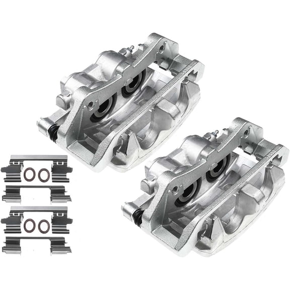 A-Premium Disc Brake Caliper Assembly with Bracket Compatible with Select Ford Models - For Mustang EcoBoost 2015-2018, EcoBoost Premium 2015-2018, V6 2015-2017 - Front Driver and Passenger Side