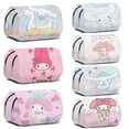 thumbnail image 2 of Sanrio Melody Kuromi PU caja de papelería Hello Kitty Cinnamoroll Pochacco bolsa de lápices con cremallera para estudiantes de secundaria estuche para bolígrafos Fivean unisex, 2 of 2