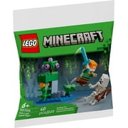 LEGO Minecraft The Lush Cave Fight - Includes Alex and Skeleton Minifigures - Travel Toy for Kids - 30705