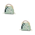 thumbnail image 4 of Bolso de hombro Minnieouse con cadena estilo chino Vintage con flores bordadas y flecos Verde 2piezas, 4 of 6