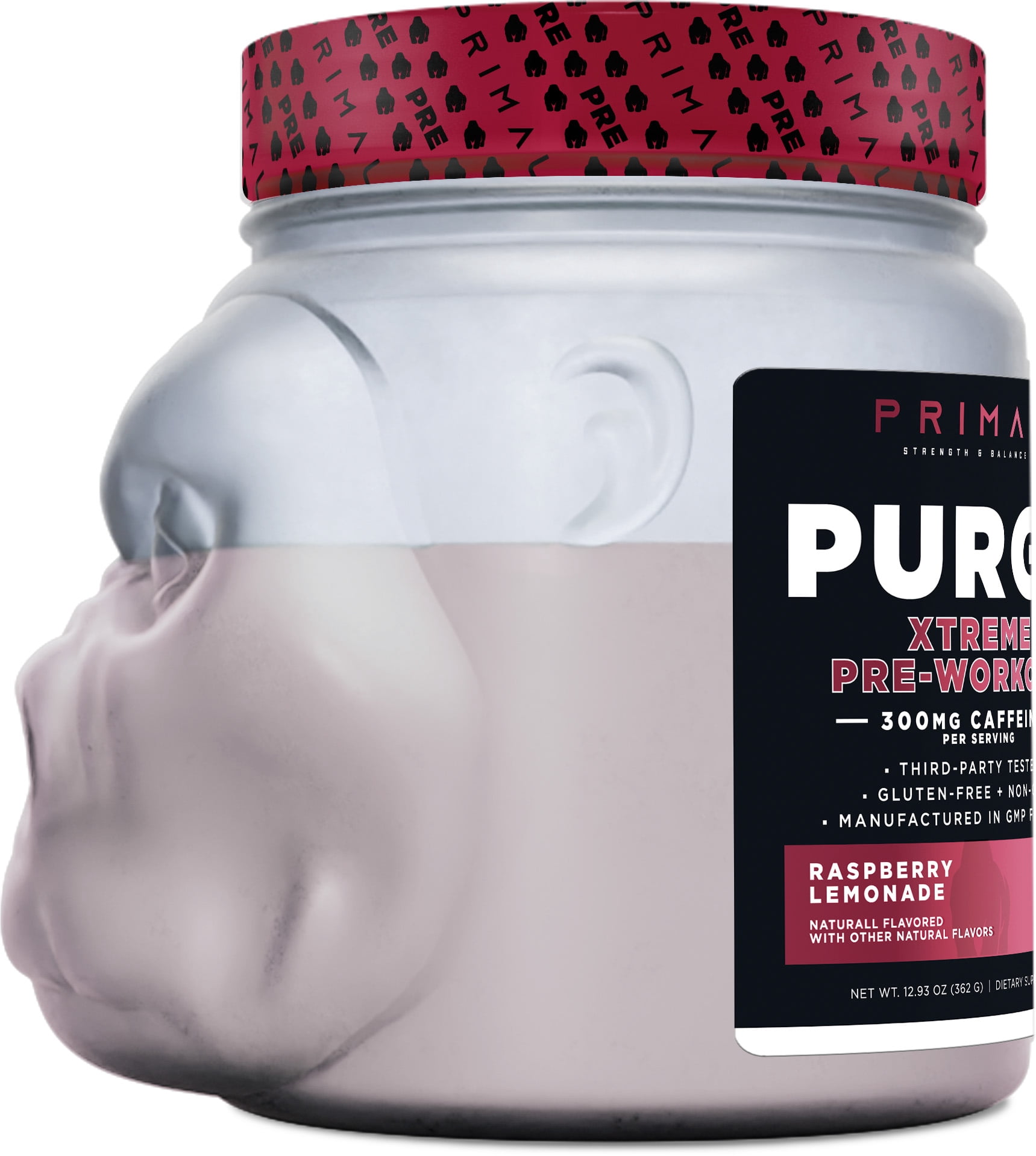 Primal Purge Xtreme Pre-Workout (Raspberry Lemonade Flavor) (20 servings) - Gluten-Free + Non-GMO