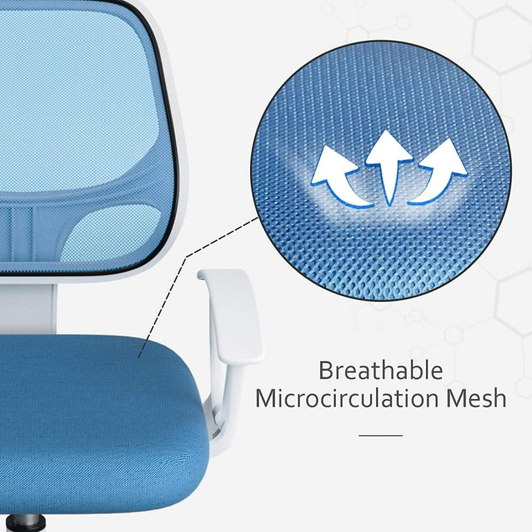 Mecor Kids Desk Chair Teens Computer Chair with Low Back Arm Adjustable Swivel Study Chair Blue Walmart