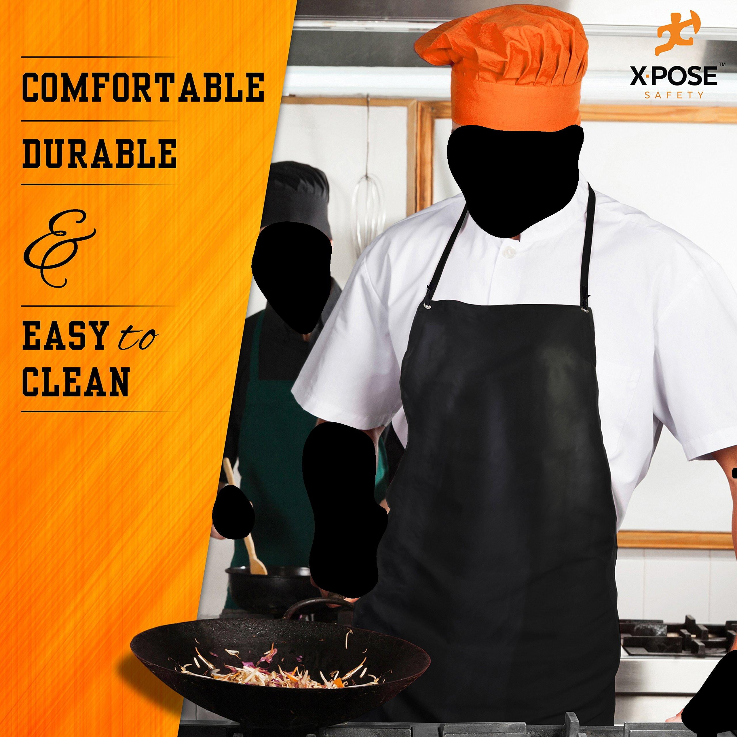 2 Pack Heavy Duty Vinyl Apron - Industrial Grade Waterproof Material For Ultimate Protection, Lab Work, Meat and Food Service Facilities - by Xpose Safety
