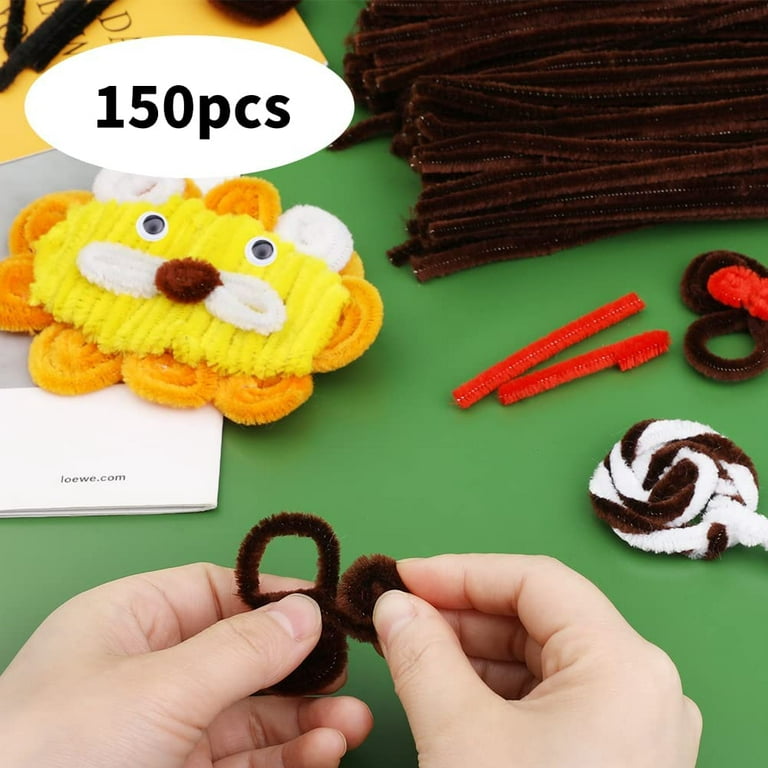 150 Pcs Dark Brown Pipe Cleaners Chenille Stem,Pipe Cleaners, DIY Craft for  Creative Handmade DIY Art Craft and Crafts Project Decoration Supplies 