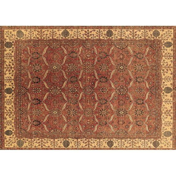 Ahgly Company Indoor Rectangle Oriental Brown Industrial Area Rugs, 3' x 5'