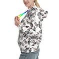 thumbnail image 2 of Salouo Bird Pattern Hoodie Sweatshirts for Women, Autumn Pullover Hoodie Workout Sweat Women's Long Sleeve Preppy Sweatshirts-Medium, 2 of 7
