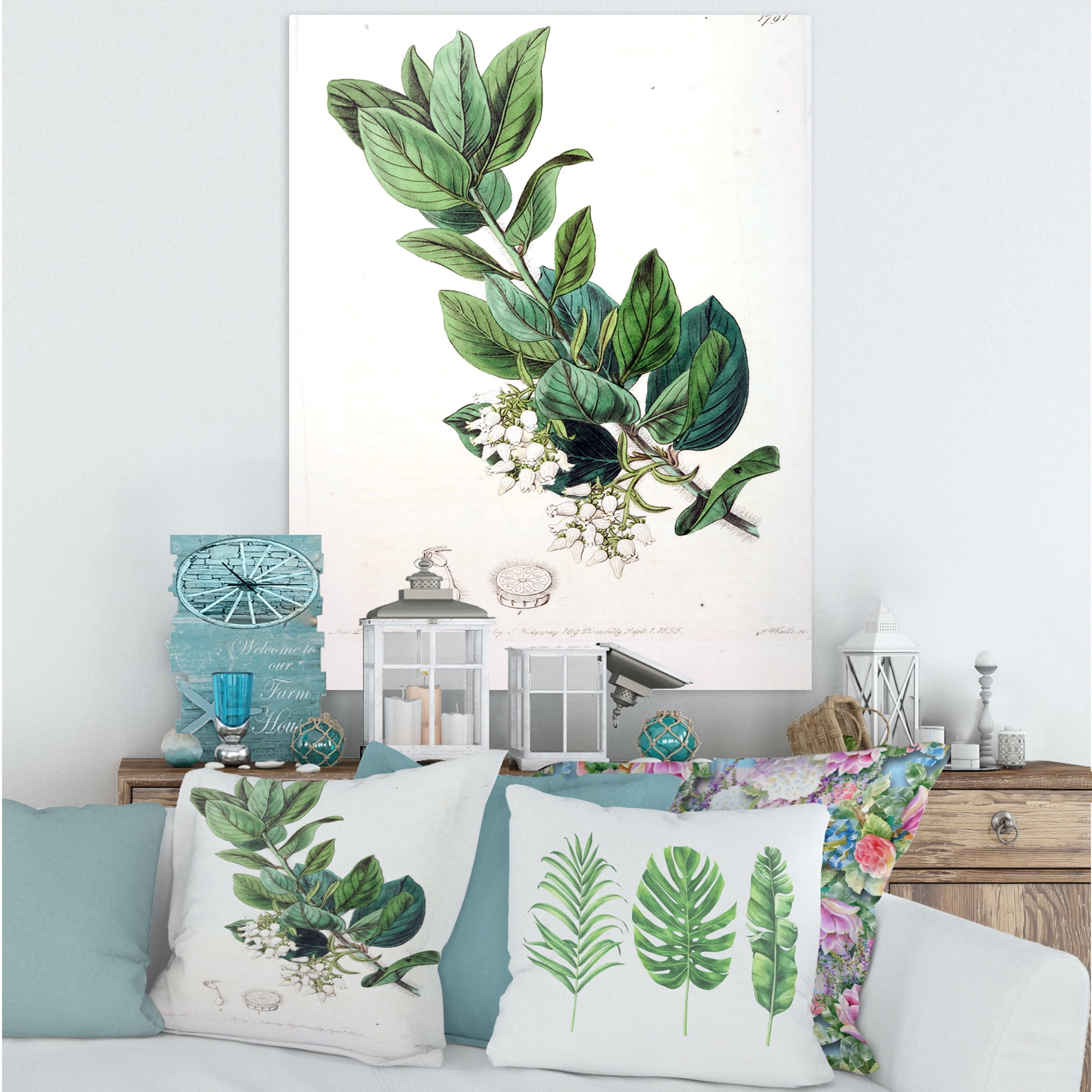 Designart ' Ancient Botanicals XX ' Traditional Canvas Wall Art Print