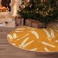 thumbnail image 5 of Daiia Autumn Orange Wheat Drawing Merry Christmas Tree Skirt , Xmas Large Lace-up Tree Skirt, Santa Snowflakes Rustic Home Decorations New Year Party Farmhouse Decor-48", 5 of 6