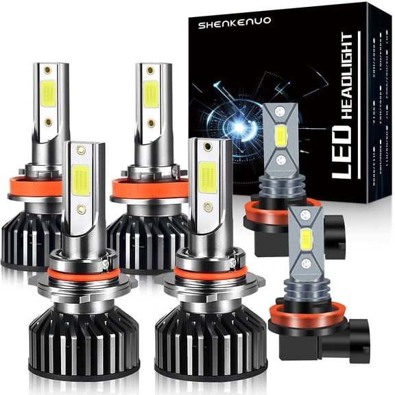 Fit for JEEP COMPASS 2014-2020 LED Headlight Bulbs,9005 HB3 High Beam H11 Low Beam H11 LED Fog Light Bulbs,6pc