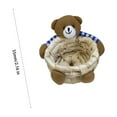 thumbnail image 2 of Yonrjhukm Bear Storage Basket, Grass Weaving Decorative Storage Organizer for Toys, Books, Makeup, Eco-Friendly Multifunctional Basket for Home & Office, 2 of 2
