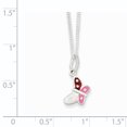 thumbnail image 2 of 925 Sterling Silver Enameled Butterfly Necklace 14 Inch, 2 of 2