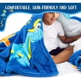 thumbnail image 2 of Dinosaur Blanket for Boys, Cute Kids Dinosaur Throw Blanket for Boys Girls, Fluffy Cozy Dinosaur Fleece Blanket with Vibrant Colors,Soft Plush Dino Blanket for Couch Bed Boy's Room Decor 50X60, 2 of 6