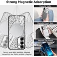 thumbnail image 2 of Magnetic Clear for Samsung Galaxy S24 Case Leopard Glitter [Compatible with Magsafe] Slim Soft TPU Electroplated Shockproof Protective Phone Case Cover for Samsung Galaxy S24 Black, 2 of 14