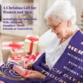thumbnail image 3 of LHSHID Christian Bible Verse Throws Blanket Healing Spiritual Blanket Gifts Religious Prayer Soft Flannel Fleece Bed Blanket Get Well Soon Gifts with Inspirational Thoughts & Hugs 40x50in, 3 of 6