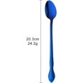 thumbnail image 3 of Iced Tea Spoon Set for 12 Coffee Spoon 7.9 -Inch Stainless Steel Spoon Set Ice Cream Spoon Long Spoon Dessert Spoon Milkshake Spoon-Blue, 3 of 7