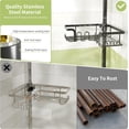 thumbnail image 5 of Corner Shower Caddy Tension Pole Adjustable 30.6-127.2 Inch, 4-Tier Rustproof Shower Organizer Shelf Rack, No-Drill Installation Bathroom Storage Shower Caddy Corner Pole, Black, 5 of 8