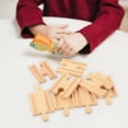 thumbnail image 2 of 18 Pcs Rails de Train en Bois Extension de Rails Fournitures Jouets Ferroviaires pour Enfants Jouet Rails de Train, 2 of 8