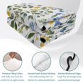 thumbnail image 4 of King Quilt Set 96''x106'', Elegant Blue Yellow Spring Floral Lightweight Bedspread Coverlet Set with 2 Pillow Shams, Summer Botanical Green Breathable All Season Quilt Bedding for Bedroom/Guest Room, 4 of 9