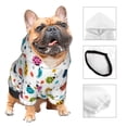 thumbnail image 3 of Fotbe Ladybugs And Flowers Sudadera con Estampado para Perros Pequeños – Suéter con Capucha para Mascotas, Tela Suave de Forro Polar con Bolsillo-Small, 3 of 7