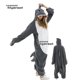 thumbnail image 1 of Pijama de invierno de mapache Kigurumi Shark Unisex, mono de lana de animales, Cosplay de Navidad para niño y adulto, 1 of 4