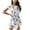 Blue, variant on Fesfesfes Spring Dresses for Women Crewneck Ruffle Splicing Sleeveless Boho Dress Casual Floral Print Double Layer Loose Mini Dress
