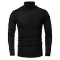 thumbnail image 4 of Gvdentm Turtle Neck Shirt Men Gold Neck Cotton Slim Fit Tight Thermal Turtle Neck Basics Regular Fit Sweater Black,L, 4 of 6