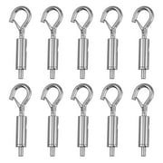 ROSENICE 10 Pcs Cable Guide The Wire Cables Organizer Include Hook Silver