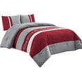 thumbnail image 2 of WPM Modern 3-Pieces Red Comforter Bedding Sets, Queen, 2 of 7