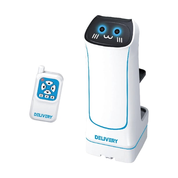 Robot de reparto de comida para niños con luz y sonido, mini robot creativo y compacto con control remoto, regalo de .