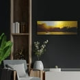 thumbnail image 4 of Luxe Metal Art 'Golden Seychelles' by Luxe Portfolio, Metal Wall Art, 36"x12", 4 of 9