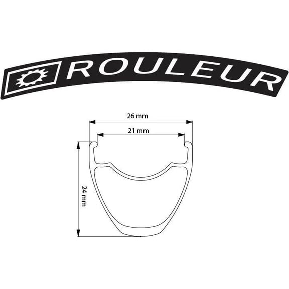 Boyd Rouleur Disc 700c Rim, 32h, Black