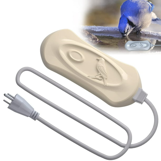Bird Bath Deicer Heater with 3Ft Long Cord Waterproof & Thermostatic Control BirdBath Heater for
