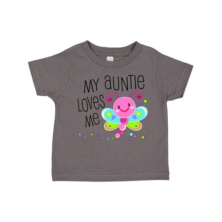 

Inktastic My Auntie Loves Me- Cute Dragonfly Gift Toddler Boy or Toddler Girl T-Shirt