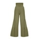 thumbnail image 4 of Pantalones de pierna ancha para mujer Moda Casual Cintura alta Cintura elástica Color sólido Volantes Pantalones largos Odeerbi  ODB-5, 4 of 5