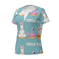 thumbnail image 2 of Naloa Animal Meditation Print T-Shirts Short Sleeve V Neck Tees for Women Fashion Tops Trendy Lightweight Soft Casual Summer Outfits Clothes, 2 of 5