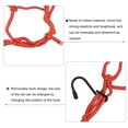 thumbnail image 4 of Unique Bargains 15x15' Extensible Moto Cargo Net Bagages Débris Attacher Filet avec Crochets Rouge 2 Pack, 4 of 6