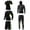 Black3, variant on APEXFWDT 5Pcs Men's Compression Pants Shirt Top Long Sleeve Jacket Athletic Sets Quick Dry Gym Clothing Men Workout Shorts Running Sets