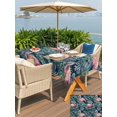 thumbnail image 5 of Outdoor Tablecloth with Umbrella Hole for Patio/Picnic/Party/Camping, Pink Flamingo Waterproof Table Cloth Rectangle Table Cover Washable, Summer Watercolor Tropical Green Palm Leaves (60"x 120"), 5 of 8